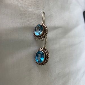 Blue Topaz Sterling Earrings